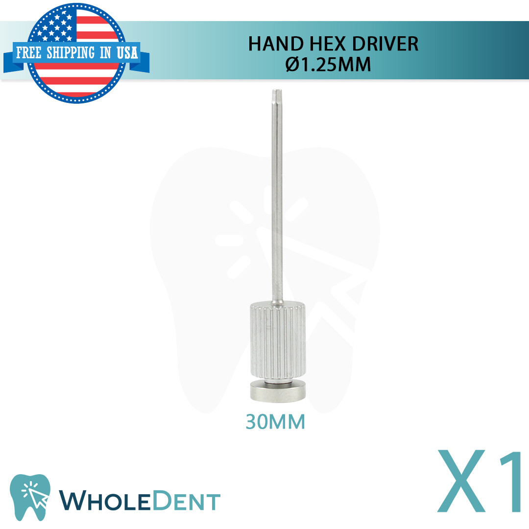 Hand Hex Driver 1.25mm For Dentists Dental Im plant Drivers Internal 30mm