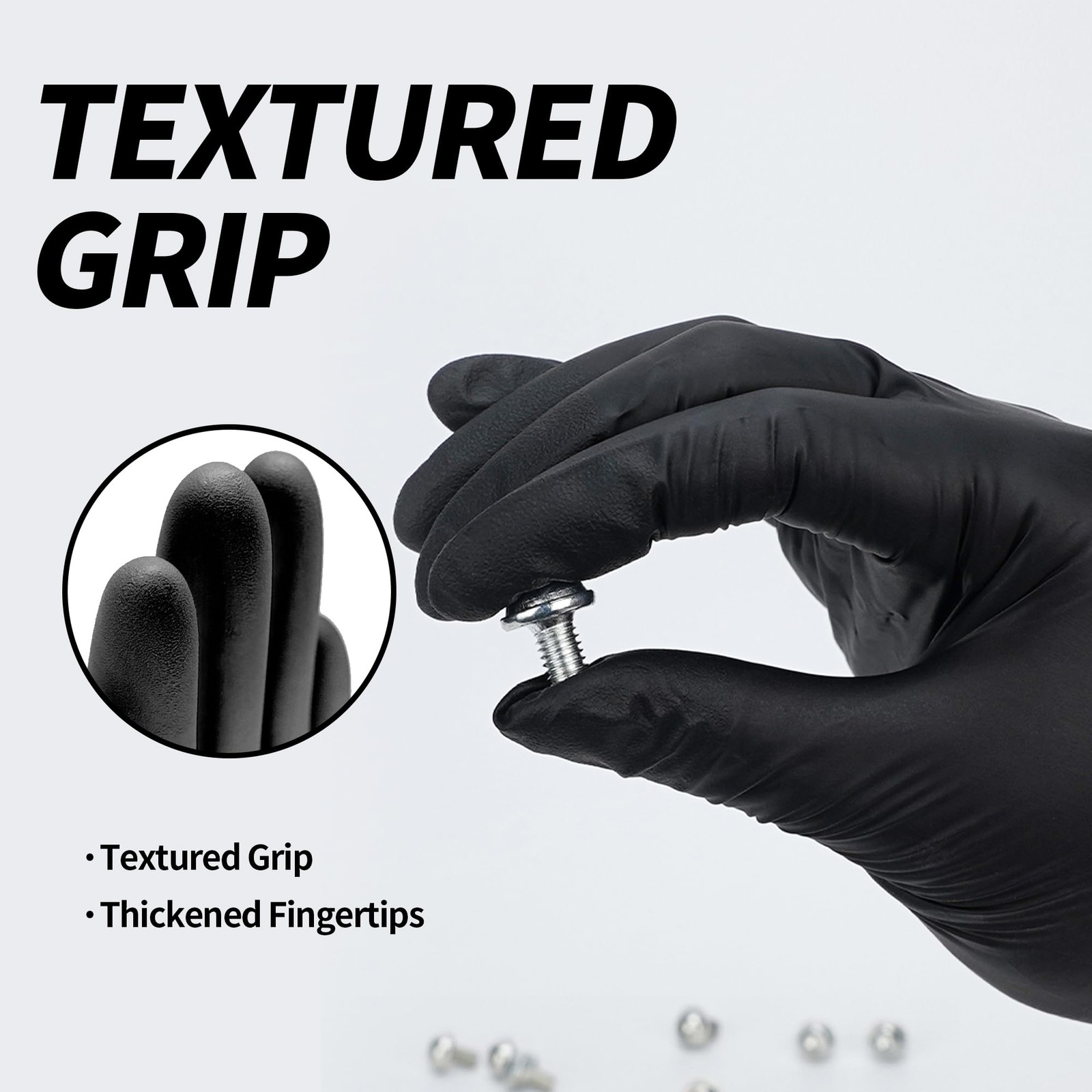 Basic Disposable Medical Synmax Vinyl Exam Gloves Large (Pack of 1000), Black