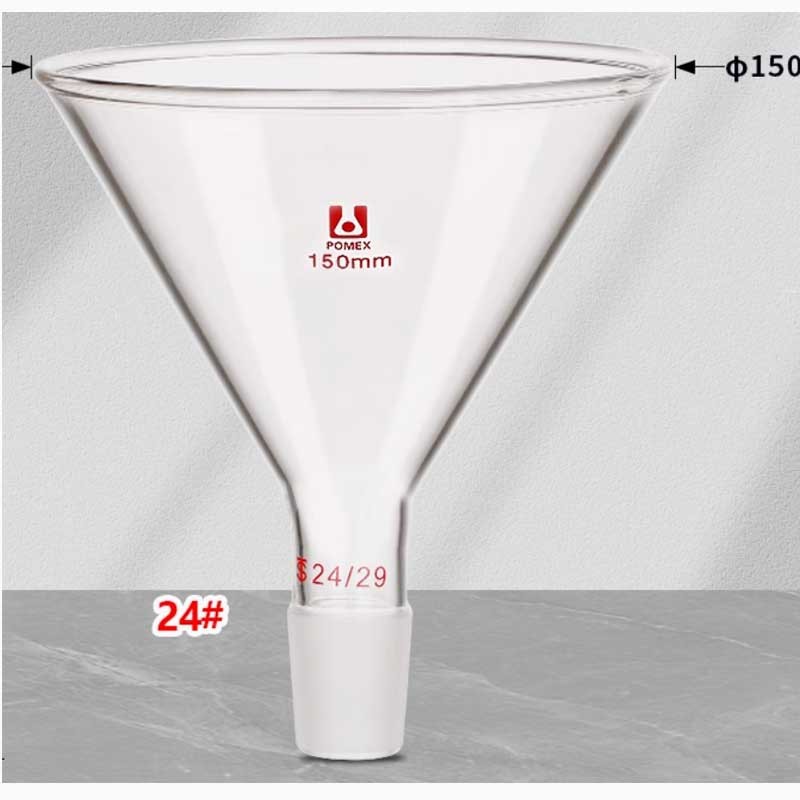 150mm(24/29) Transparent Glass Funnel with Standard Joint Chemistry Lab Supply