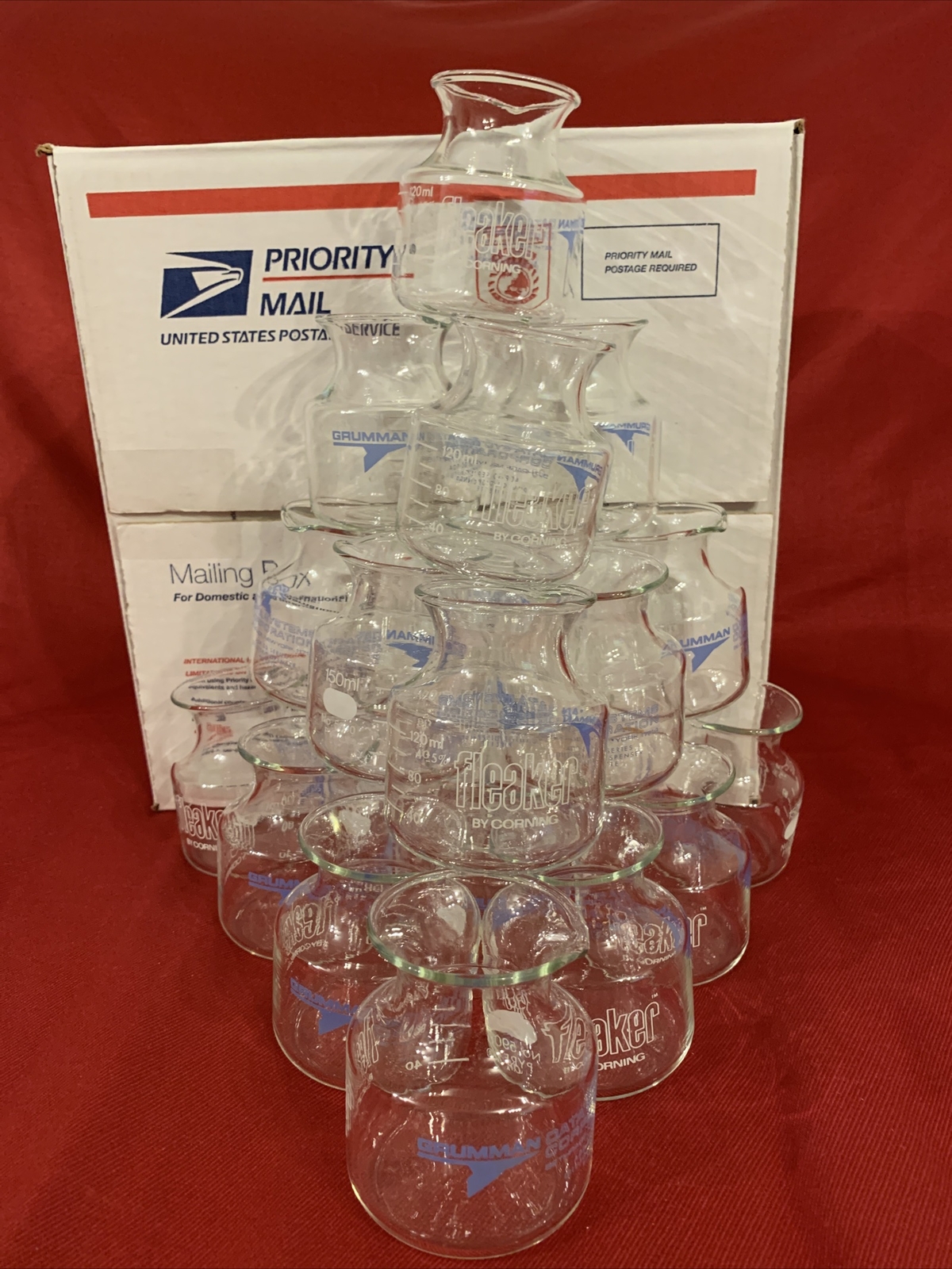 Fleakers (20 count) – Corning Pyrex Fleaker – 150mL graduated glass NewOpenStock