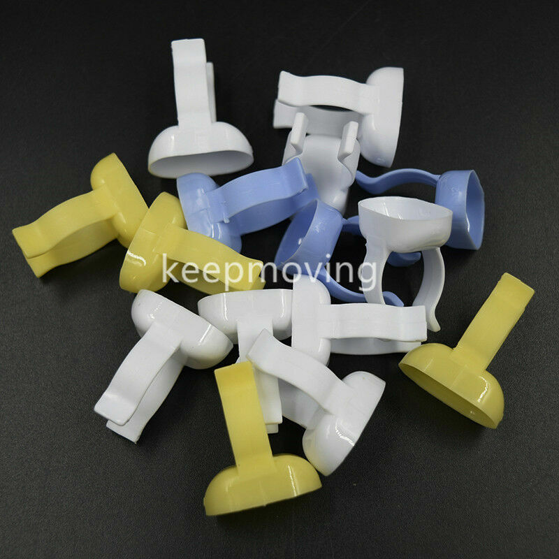 1000 Pcs Plastic Disposable Finger Ring Bowl Mixing Cup Dental Handy Dappen Dish