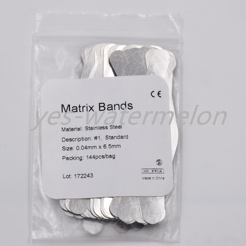 144 Pcs Dental Universal Matrix Bands Tofflemire Stainless Steel 0015″ UltraThin