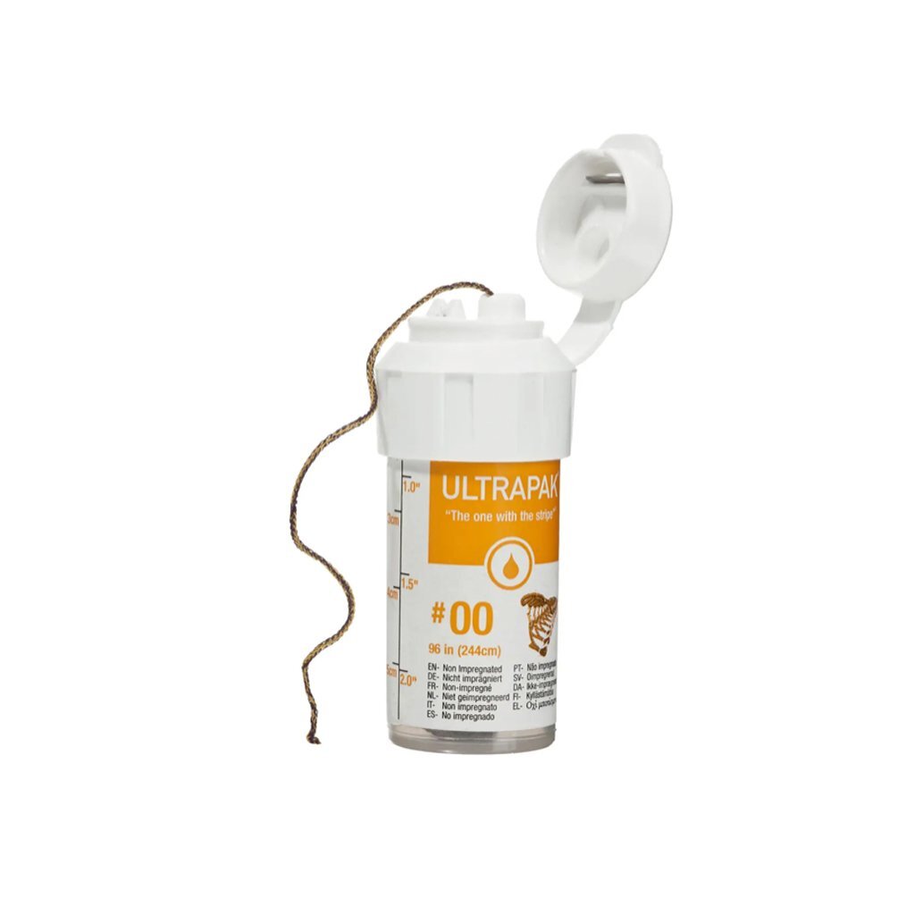 Ultradent 136 Ultrapak Retraction Cord Plain Knitted #00 Yellow 96″
