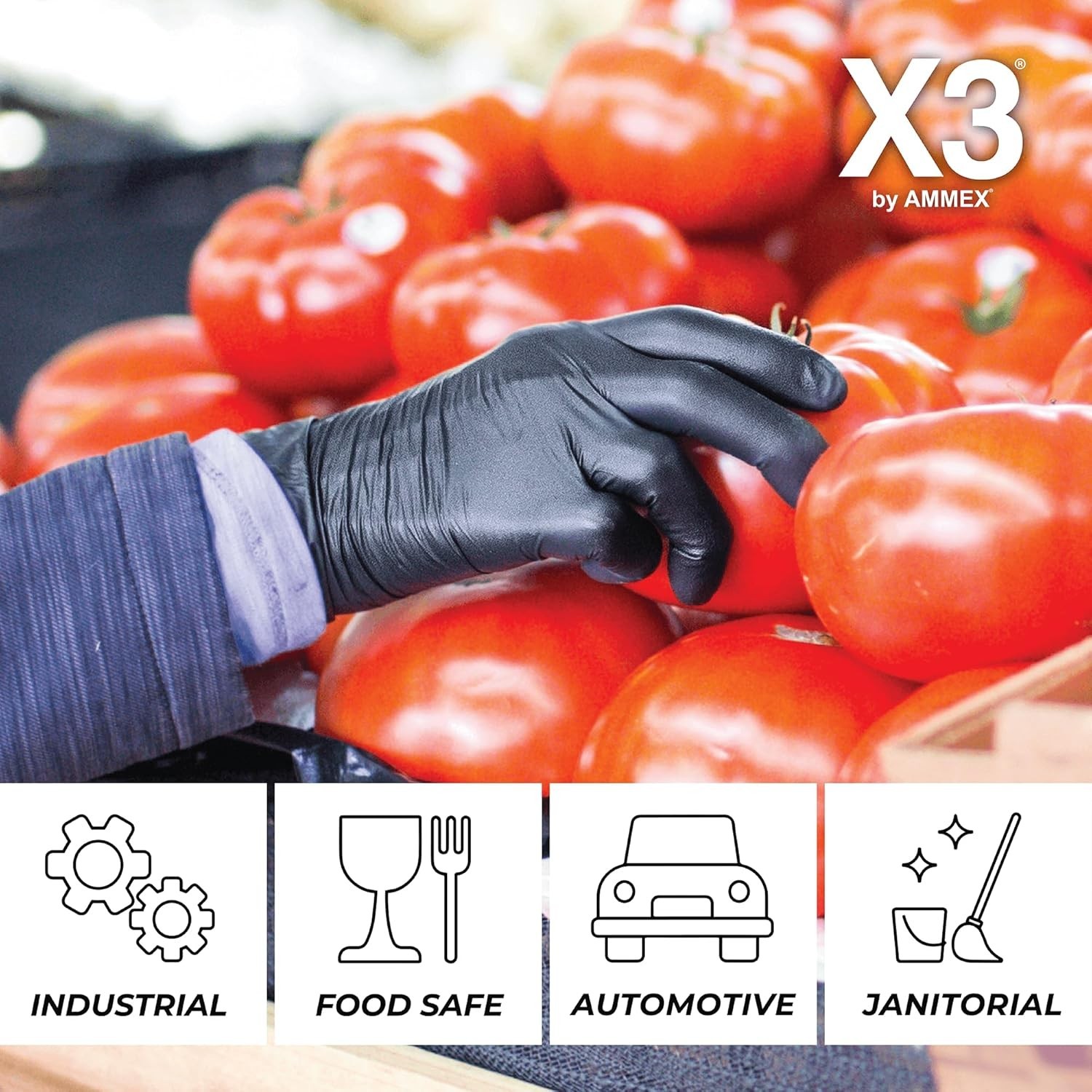Disposable Black Nitrile Gloves – Latex Free, Food Safe & Waterproof