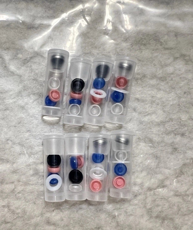 LOCATOR (8Pack) Mixed Retention Inserts + Denture Cap Assembly | Processing Pack
