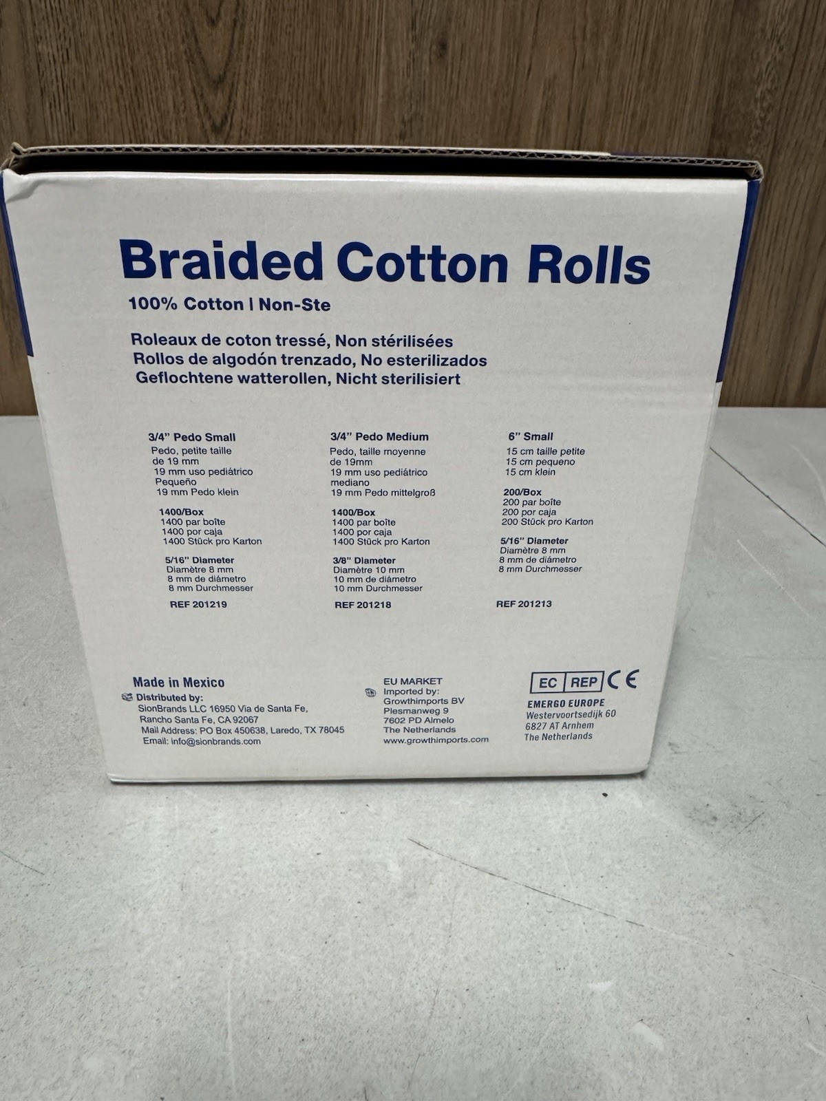 Richmond Braided Cotton Rolls 100% Cotton Non-Sterile Dental