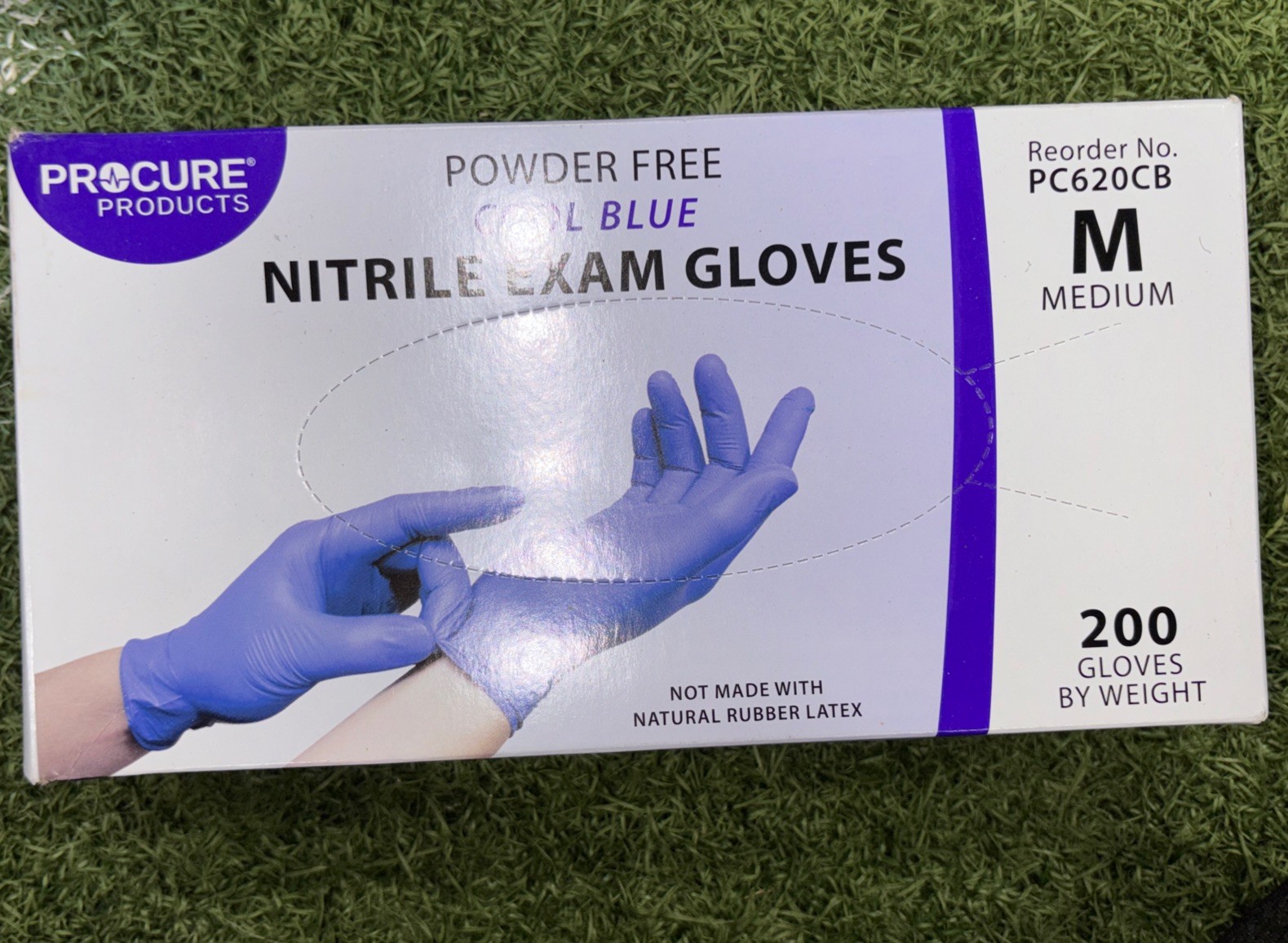 Procure Nitrile Exam Gloves #PC630CB, Powder Free, Blue, Medium, 1 Box – Qty 200