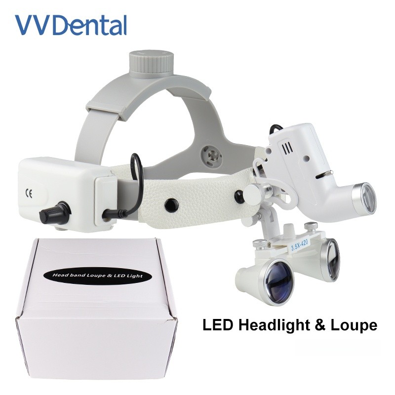 Surgical Headlight Adjustable Wireless Dental Headlamp Construction Brightness