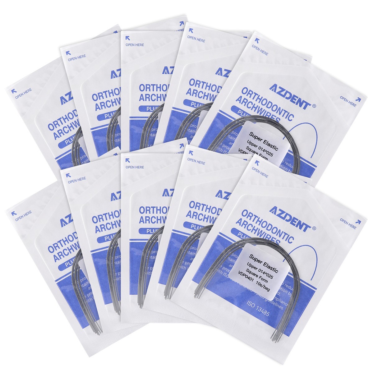AZDENT PLUS Dental orthodontics Super Elastic Ni-Ti Archwires Rectangular Square