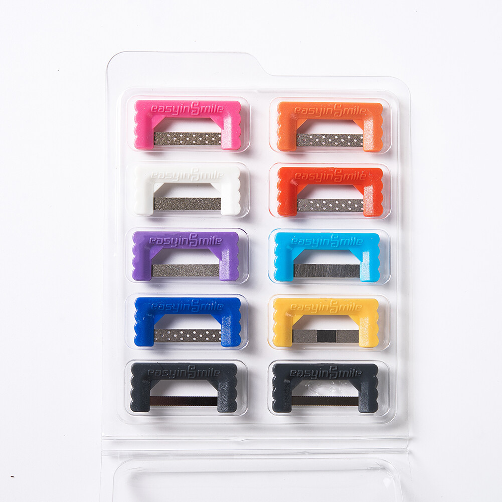Dental Interproximal Reduction IPR Quick Strips Orthodontic Serrated Saws 10Pcs