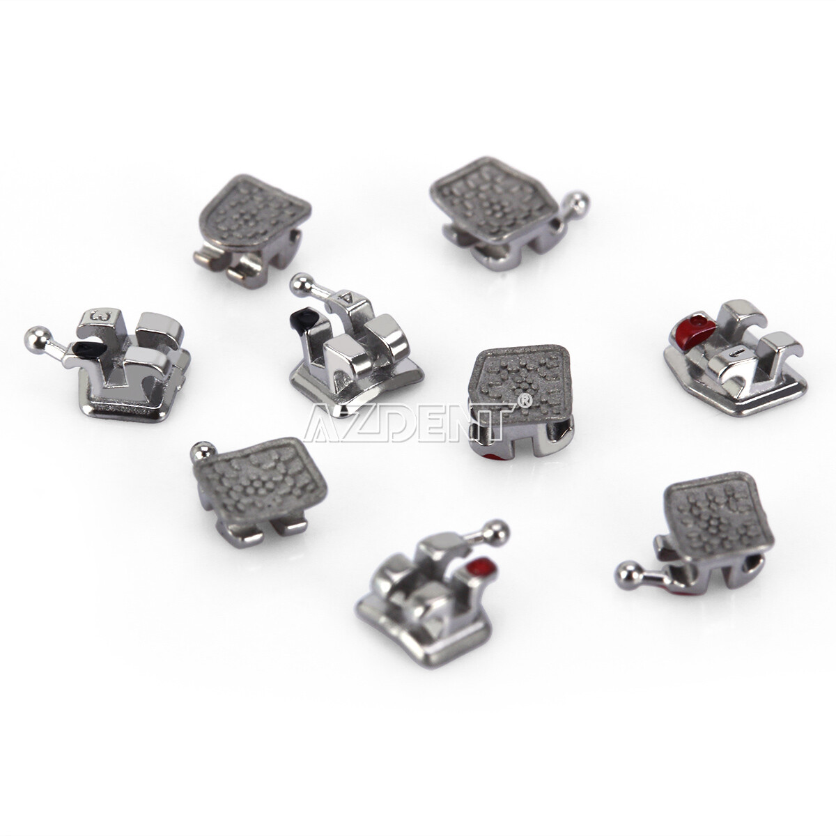 10X AZDENT Orthodontic Monoblock Brackets Mini Roth Slot.022 Hooks 3-4-5