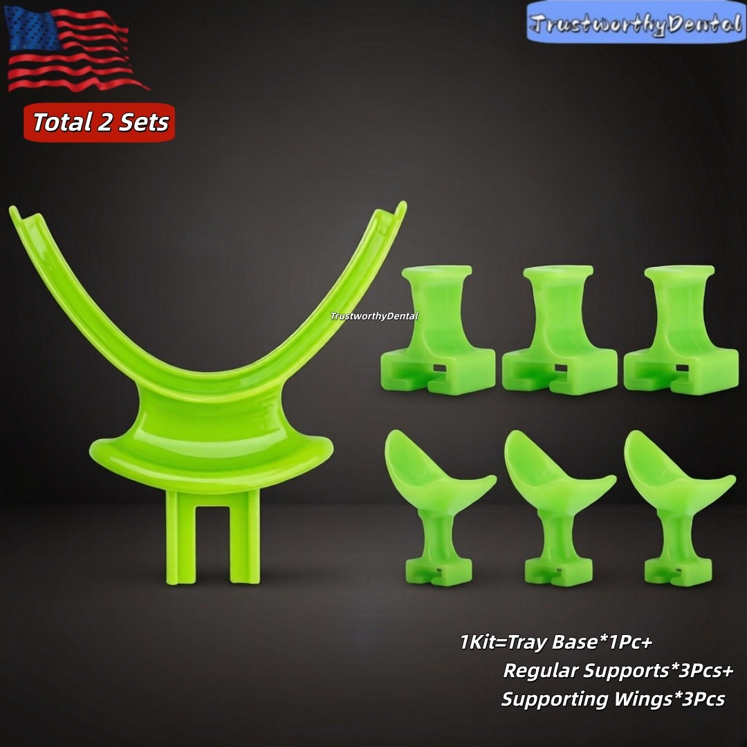 2Sets Dental Centric Tray Occlusal Articulator Facebow Implantology Impression