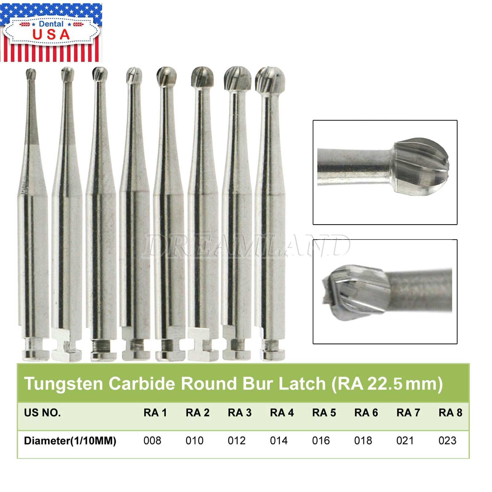 Fresas Dentales de Carburo de Tungsteno Contra Ángulo de Baja Velocidad
