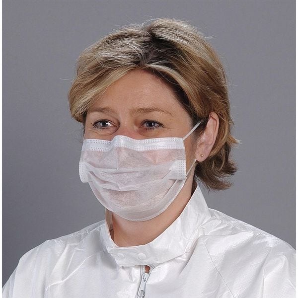 Alpha Pro Tech 9040 Disposable Procedural Face Mask, 1-Ply, Dual,