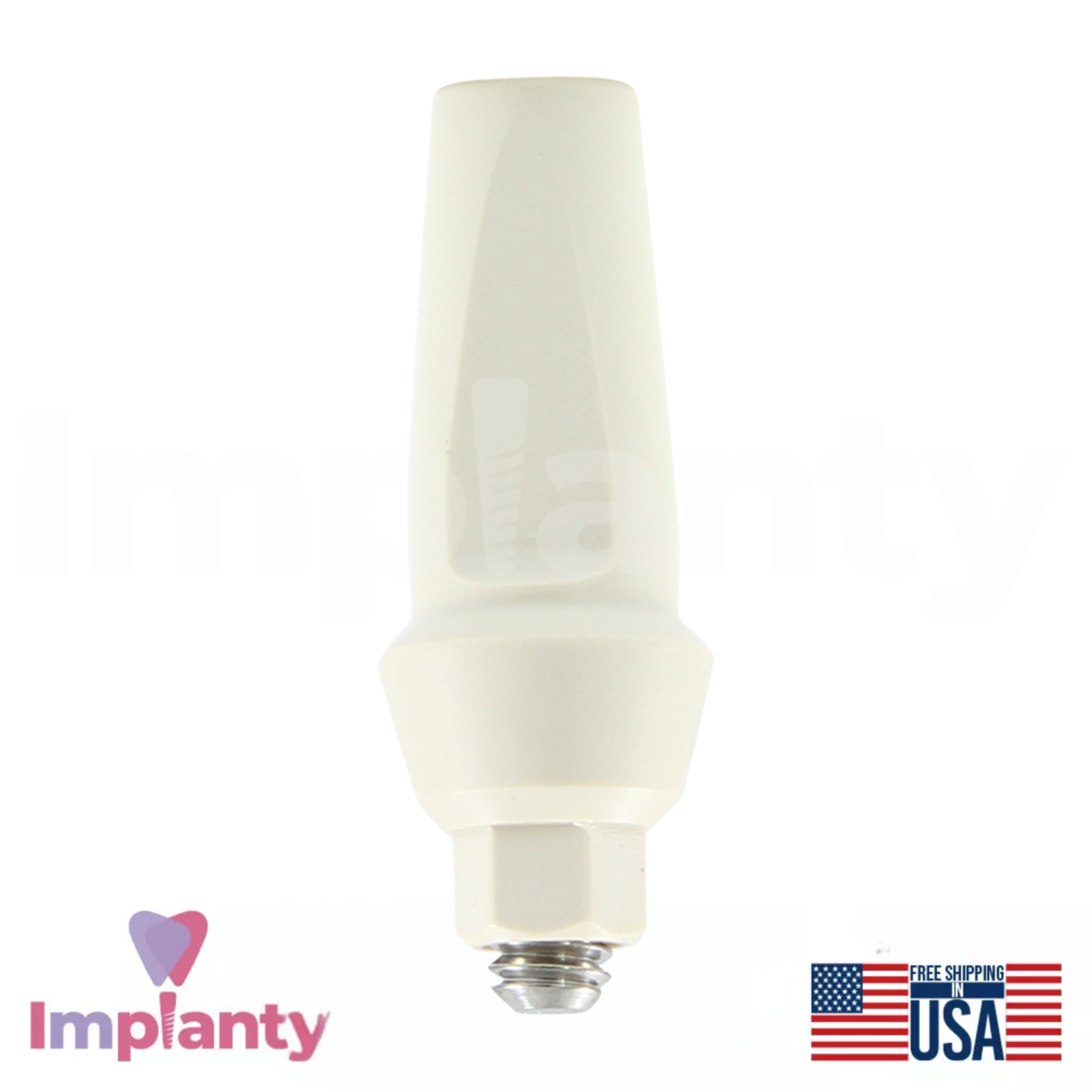 GDT Peek Temporary Anatomic Straight Dental Prosthetic Int Hex 2.42mm