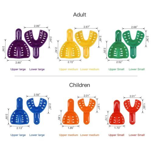 Dental Impression Trays Perforated Plastic Disposable (CHOOSE SIZE)