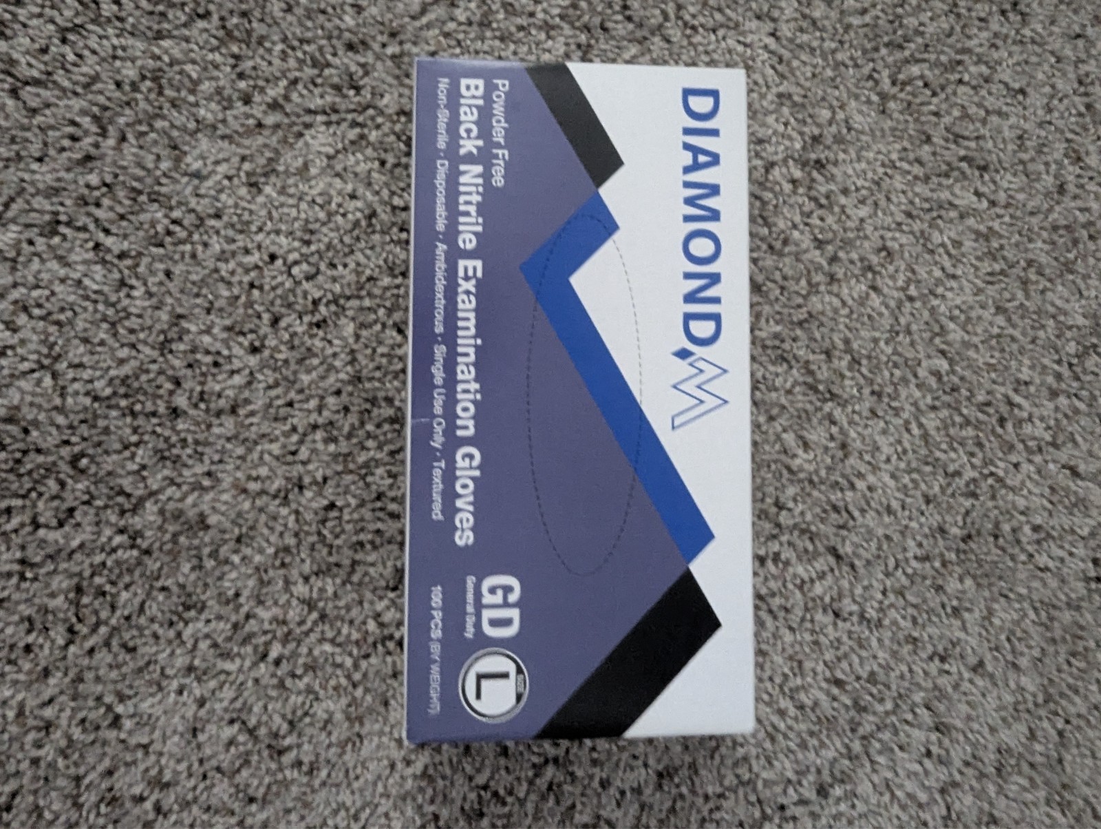 Diamond M black nitrile examination gloves Powder Free Automotive Gloves