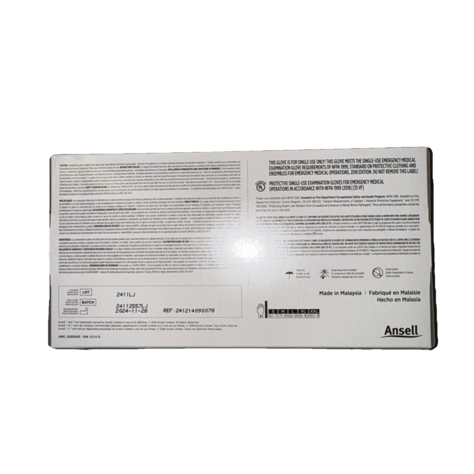 Ansell MicroFlex FreeForm Blue Disposable Nitrile Glove 5 Mil Size- Medium 50 CT