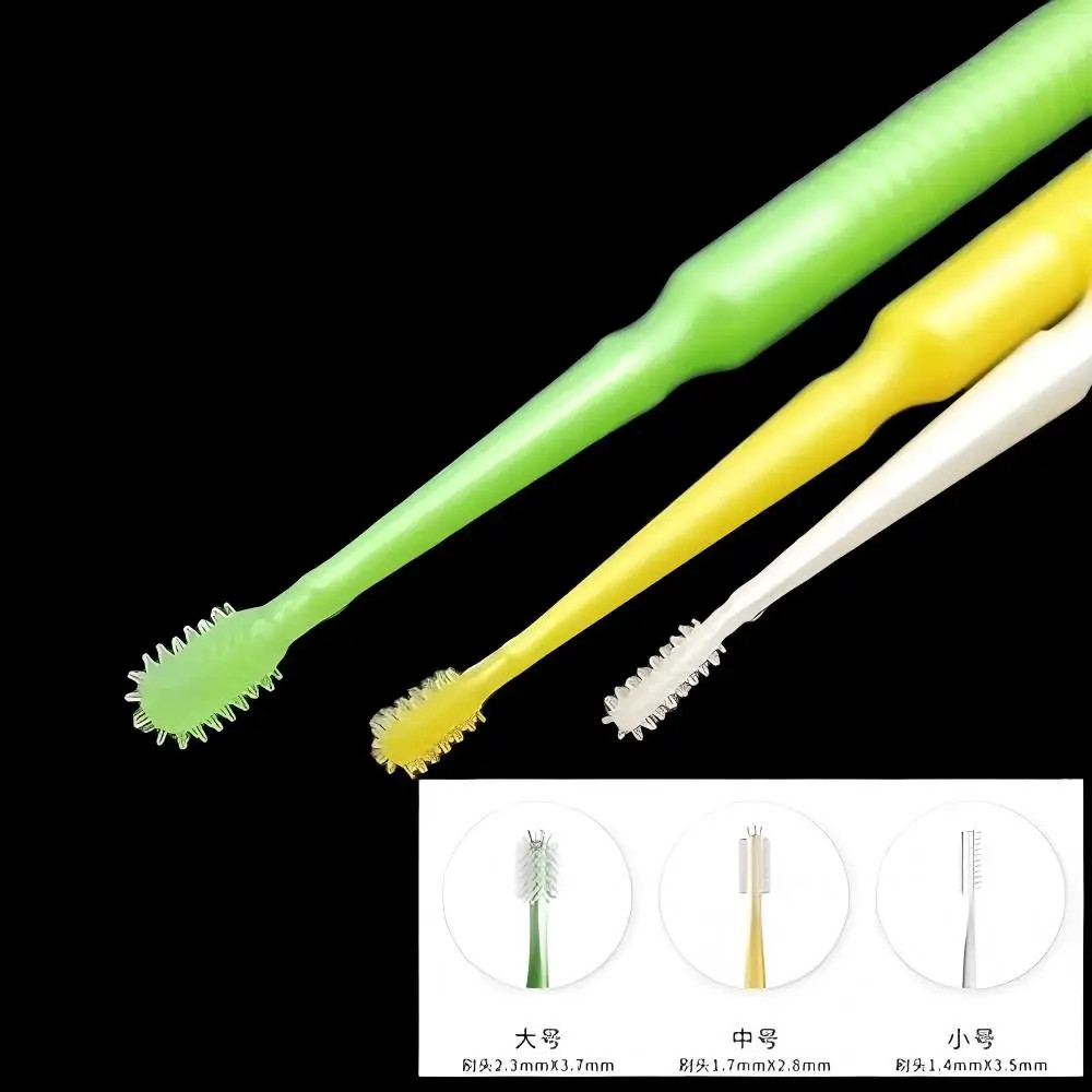 S M L Dental Disposable Silicone Micro Applicators Brushes Fiber-Free Microbrush