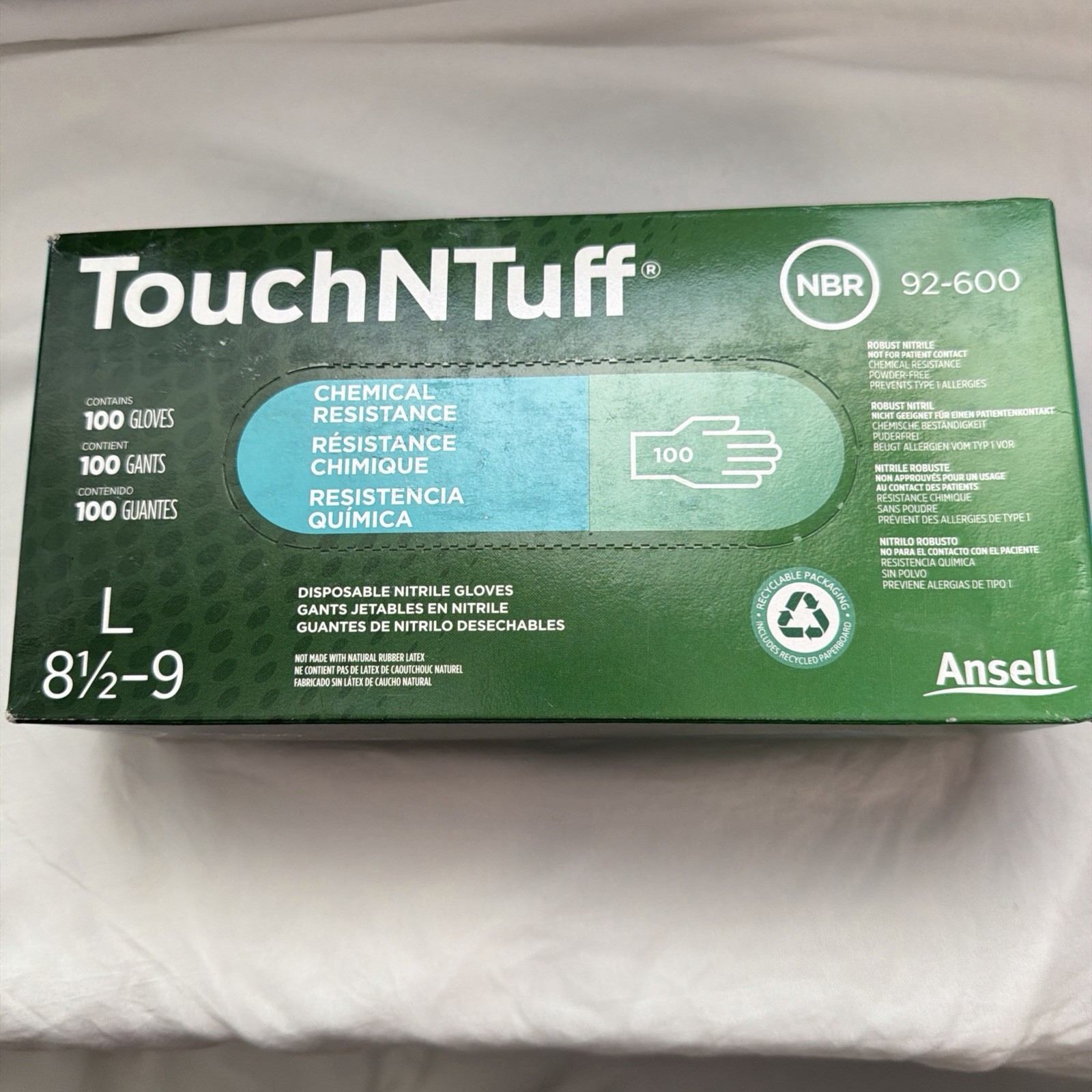 Ansell Nitrile Powder Free 92-600 – Large Box