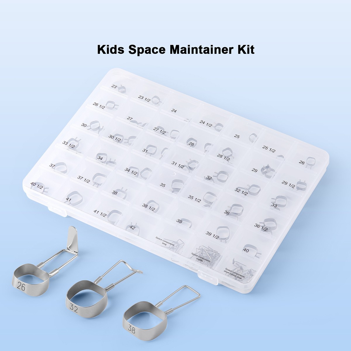 AZDENT Dental Orthodontic Stainless steel Bands #23 -#42 with Wires