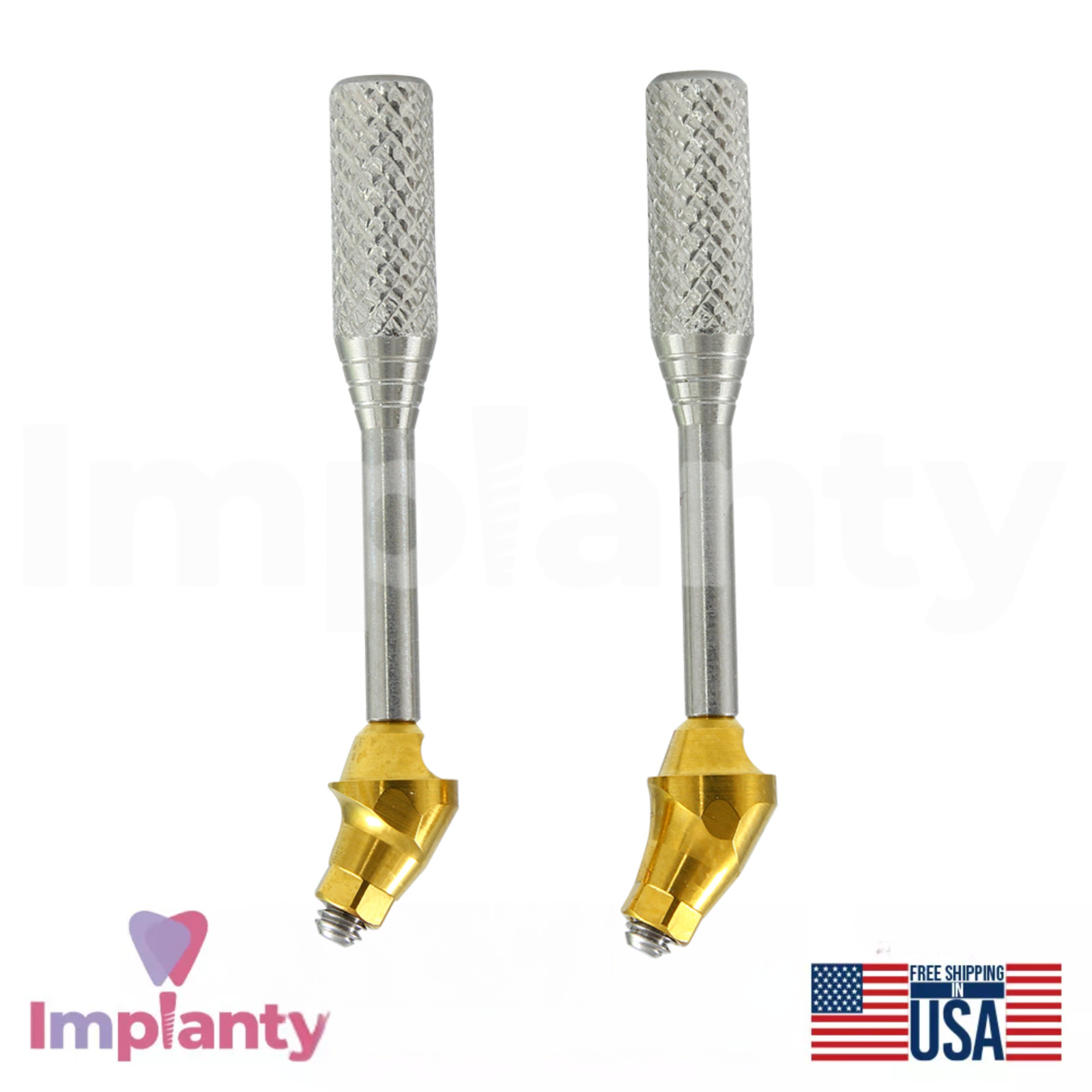2x Angled Multi Unit 1.6 Dental Kit 30° Active Hex Conical Connection RP
