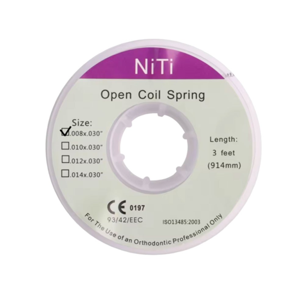 Dental Orthodontic Niti Open Coil Spring Spool Dia.008/010/012/014 3 Feet/914mm