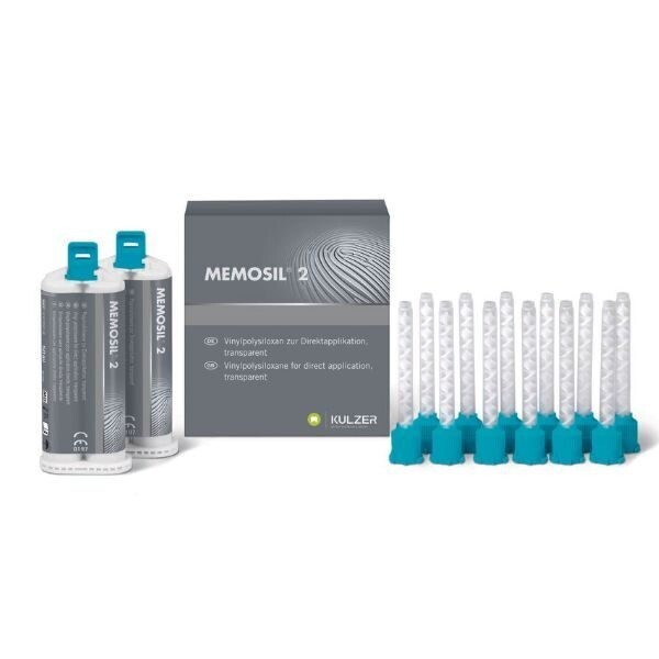 Kulzer Memosil 2 Bite Registration Dental 2x 50mL Cartridges 50035518 Clear Bite