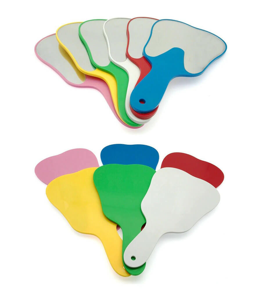 Tooth Shaped Hand Held Mirror Dental Adorable Mirror Oral Teeth Care Mirror 1pc