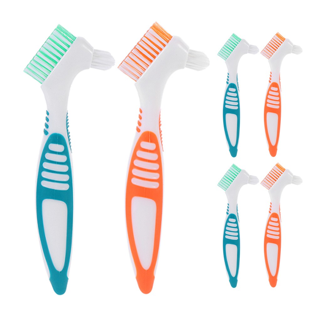 6 Pcs Denture Cleaning Brush False Teeth Care Tool Retainer Toothbrush