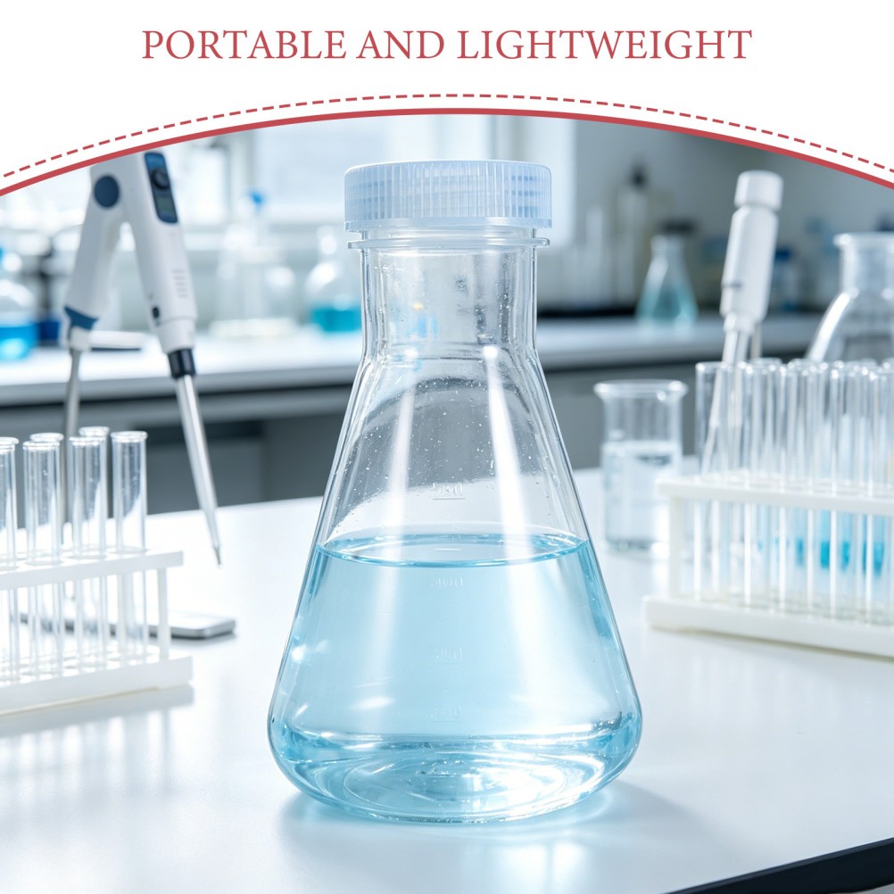 Plastic Conical Flask with Lid, Erlenmeyer Flask 500ml – Educational Science