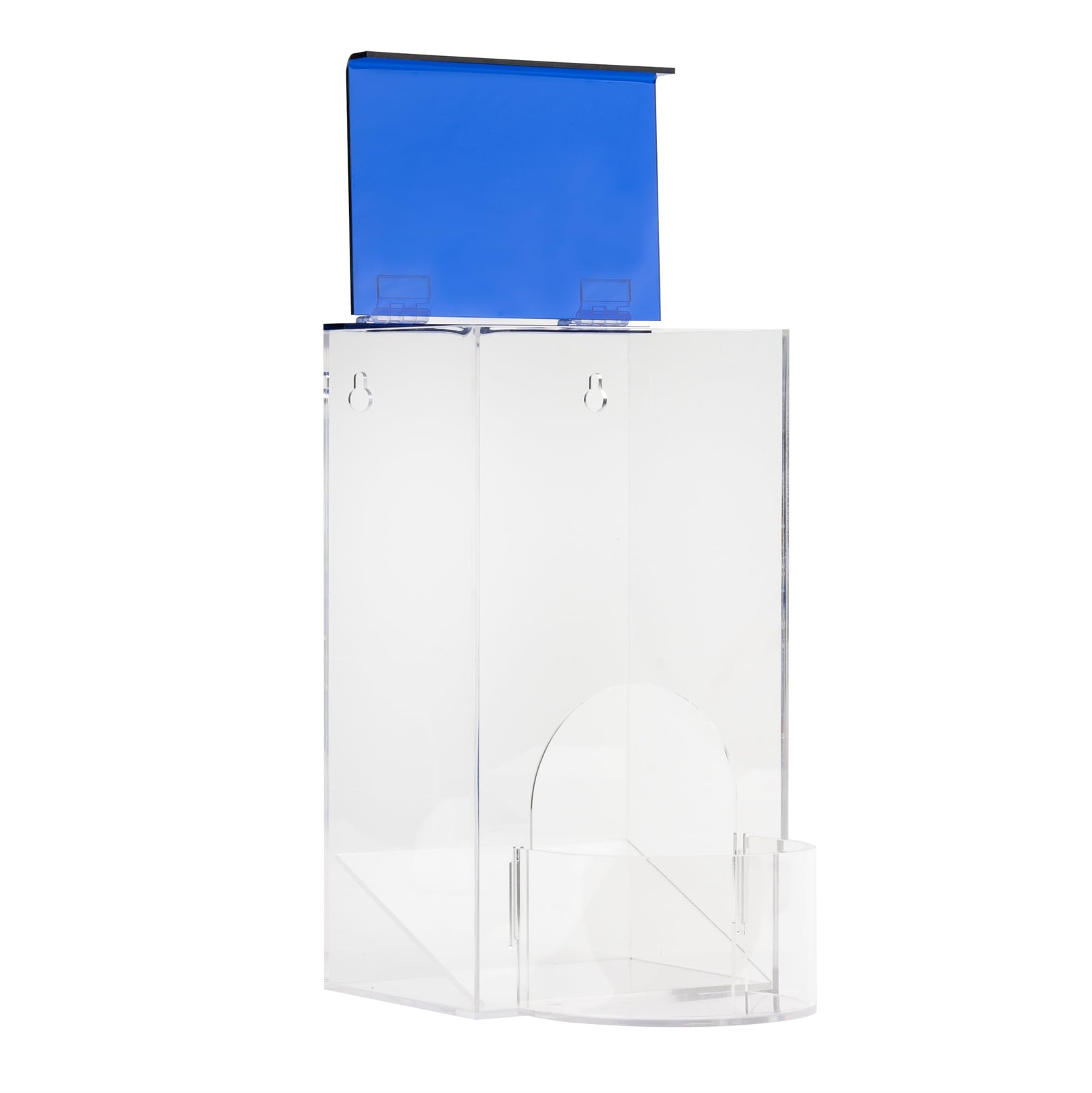 Earplug Holder, Universal Clear Acrylic Storage with Blue Lid for Small Bulk …