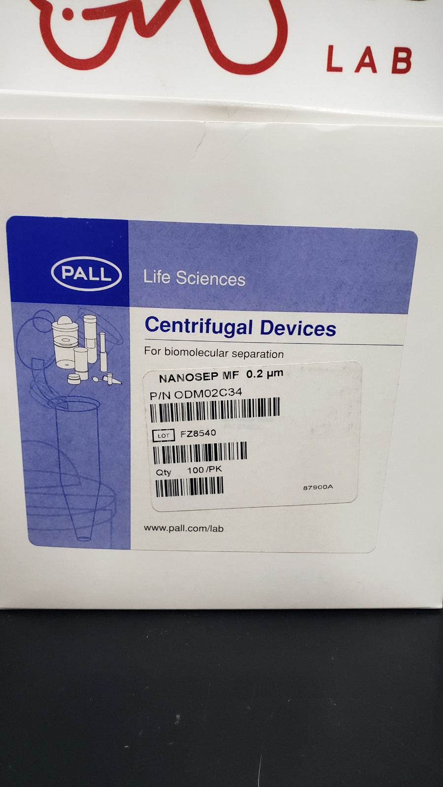 Pall Nanosep MF Centrifugal Devices 0.2 µm ODM02C34 (Partial Box)