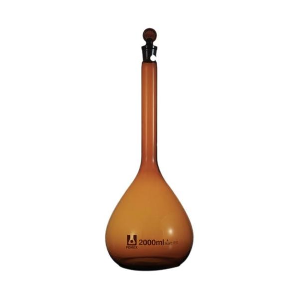 Premium Lab Supply: 5ml-2000ml Amber Volumetric Flask with Stopper