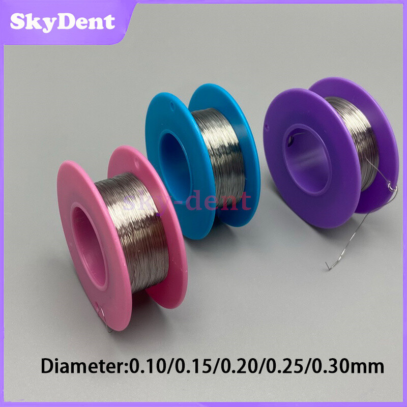 Dental Orthodontic Stainless Steel Wires Ligature Wire Round Spool 0.1/0.2/0.3mm
