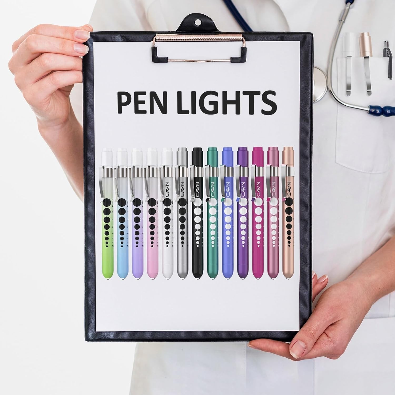 Lightweight Reusable LED Penlight with Pupil Gauge – Ideal for Nurses/Students