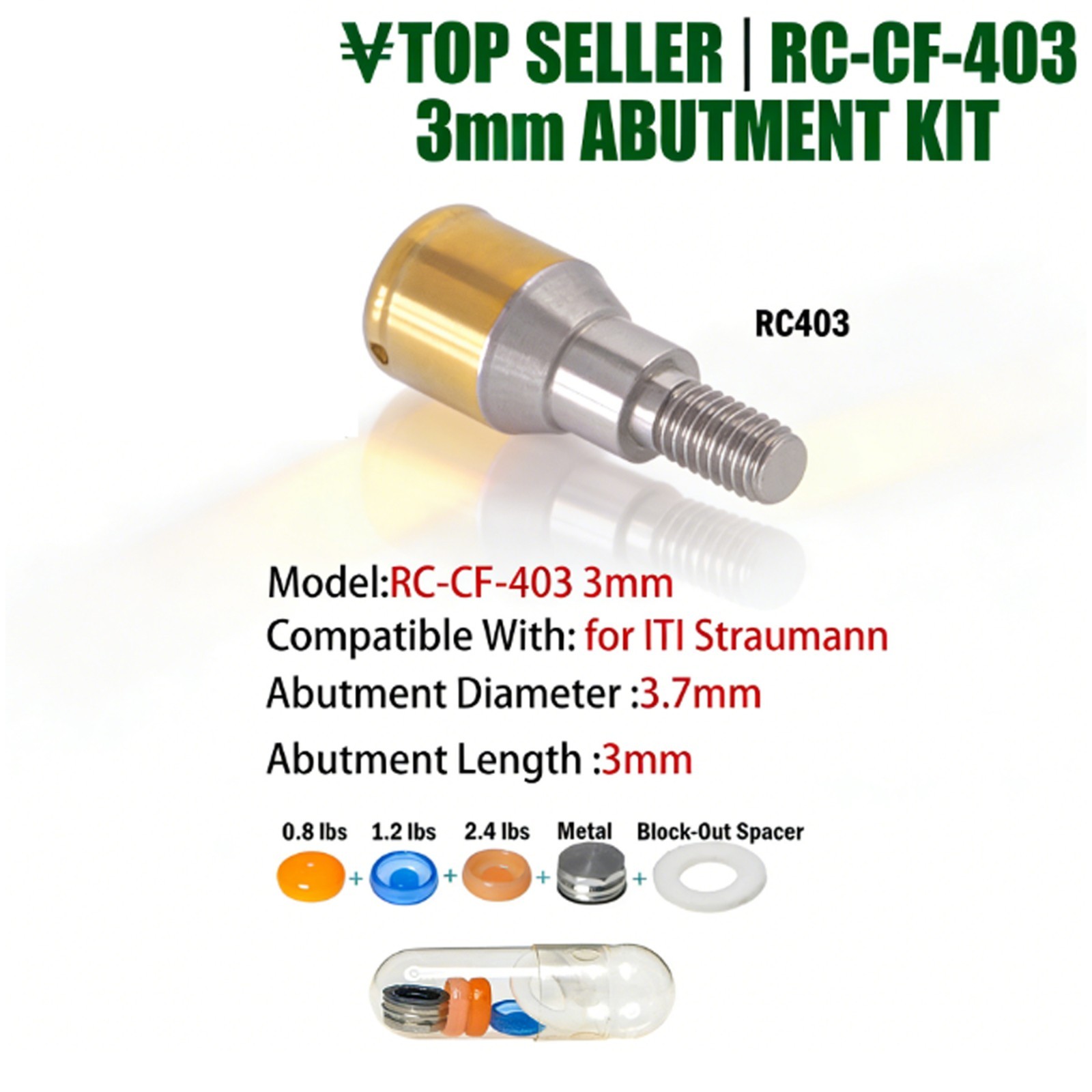 Bone Level Positioner Locator Abutment Covered Attachment Accessories Straumann
