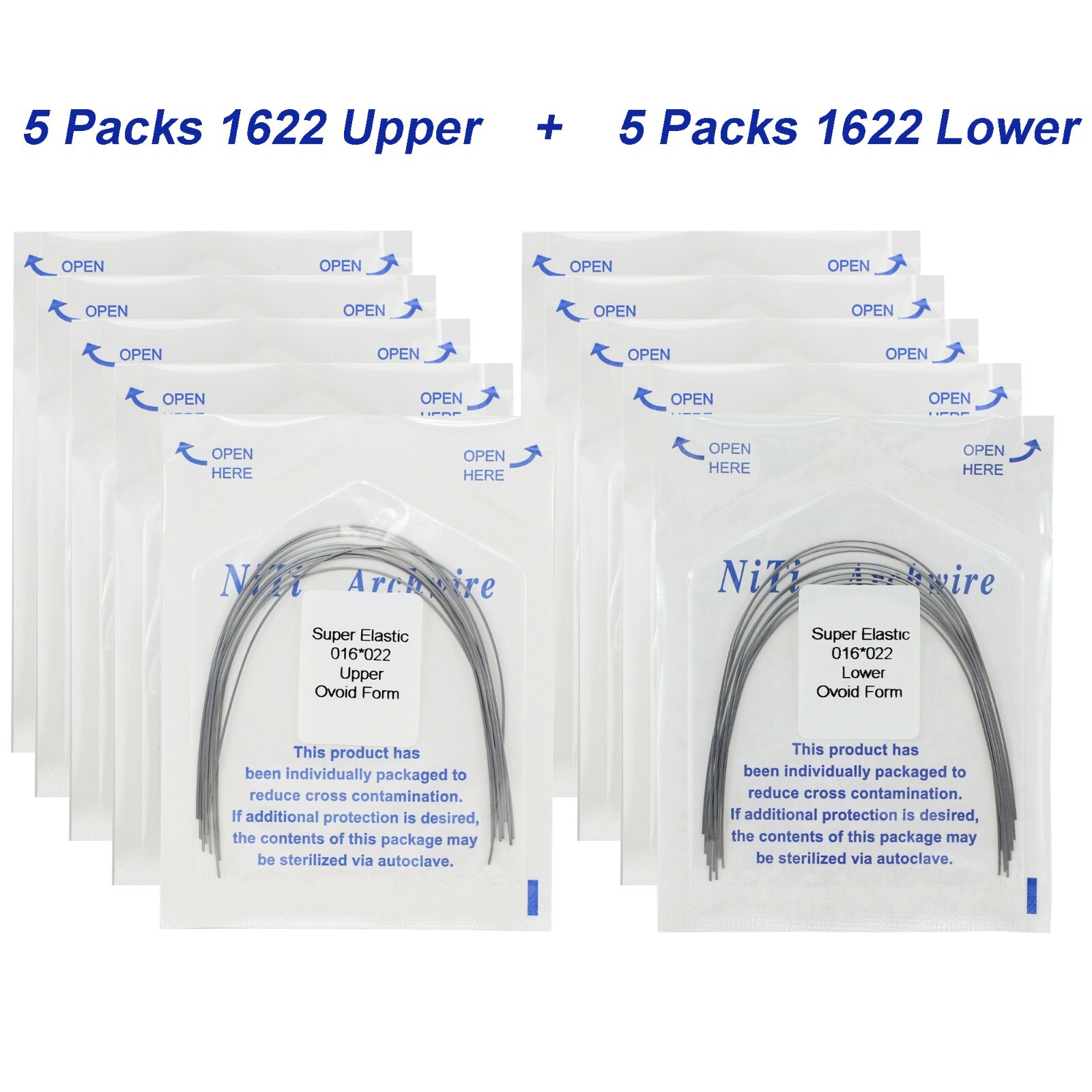 100PCS Dental Orthodontic Niti Arch Wire Natural Ovoid arcos de ortodoncia Niti