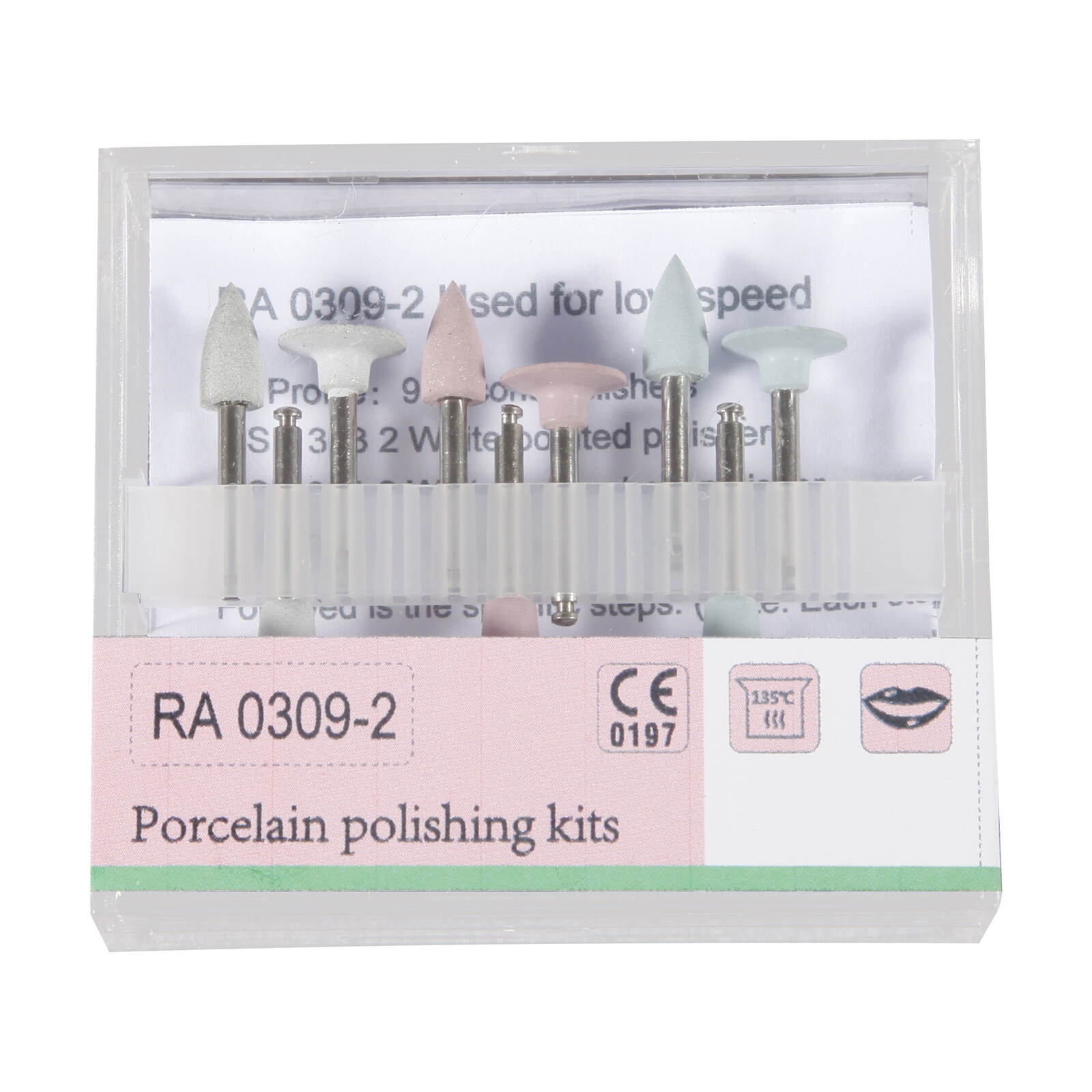9*Dental Porcelain Polishing Tungsten Carbide Burs Drill RA 2.35mm for Low Speed