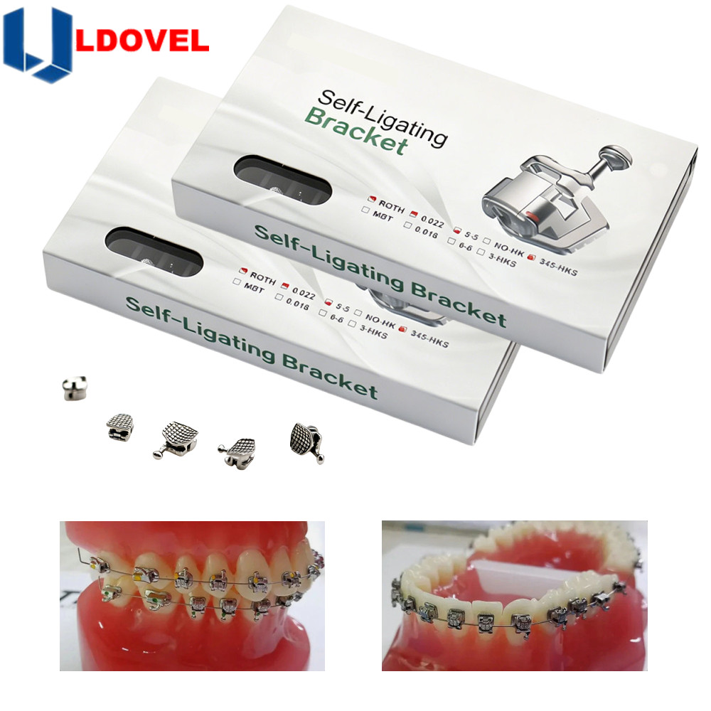 1bx/20pcs Dental Orthodontic Self Ligating Brace Bracket Mini Roth.022 Hooks 345