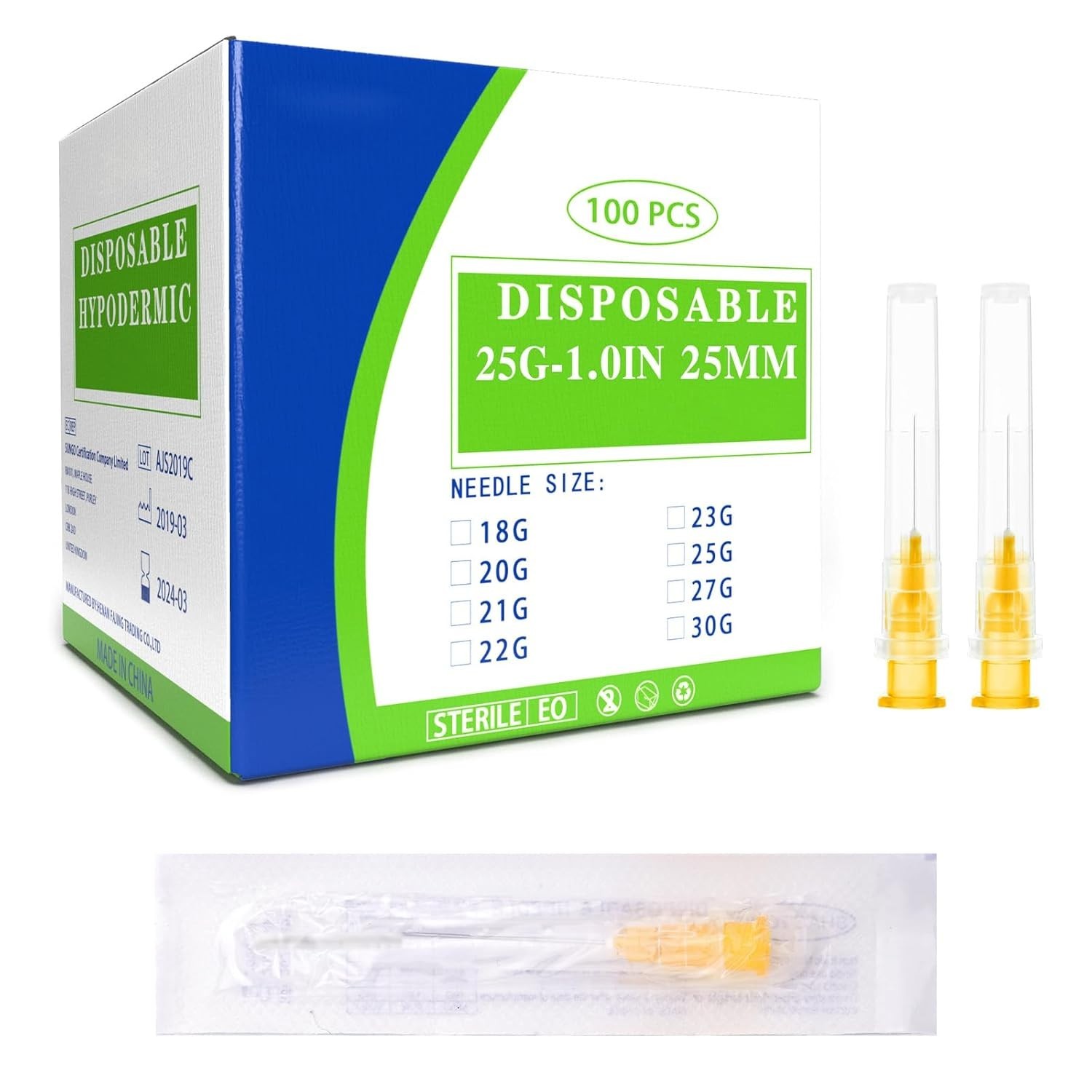 High-Quality 100 Disposable Needles – 25 Ga 1 Inch for Precision Dispensing