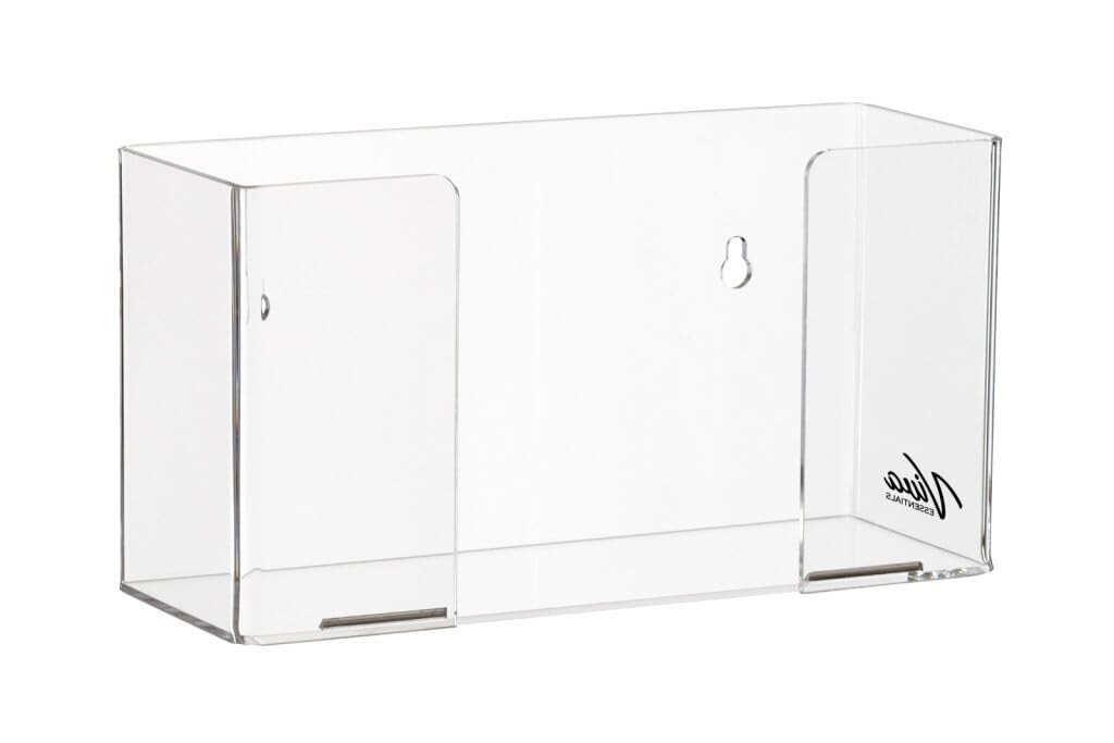VivaEssentials Single Glove Box Holder, Wall Mount or Free Standing Clear Acr…