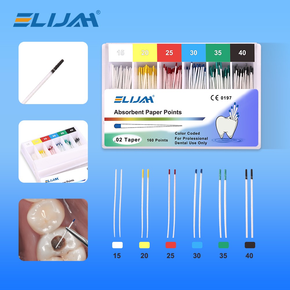 Dental Endodontic Absorbent Paper Points Taper 0.02/ 0.04 /0.06 15#-40# 45#-80#