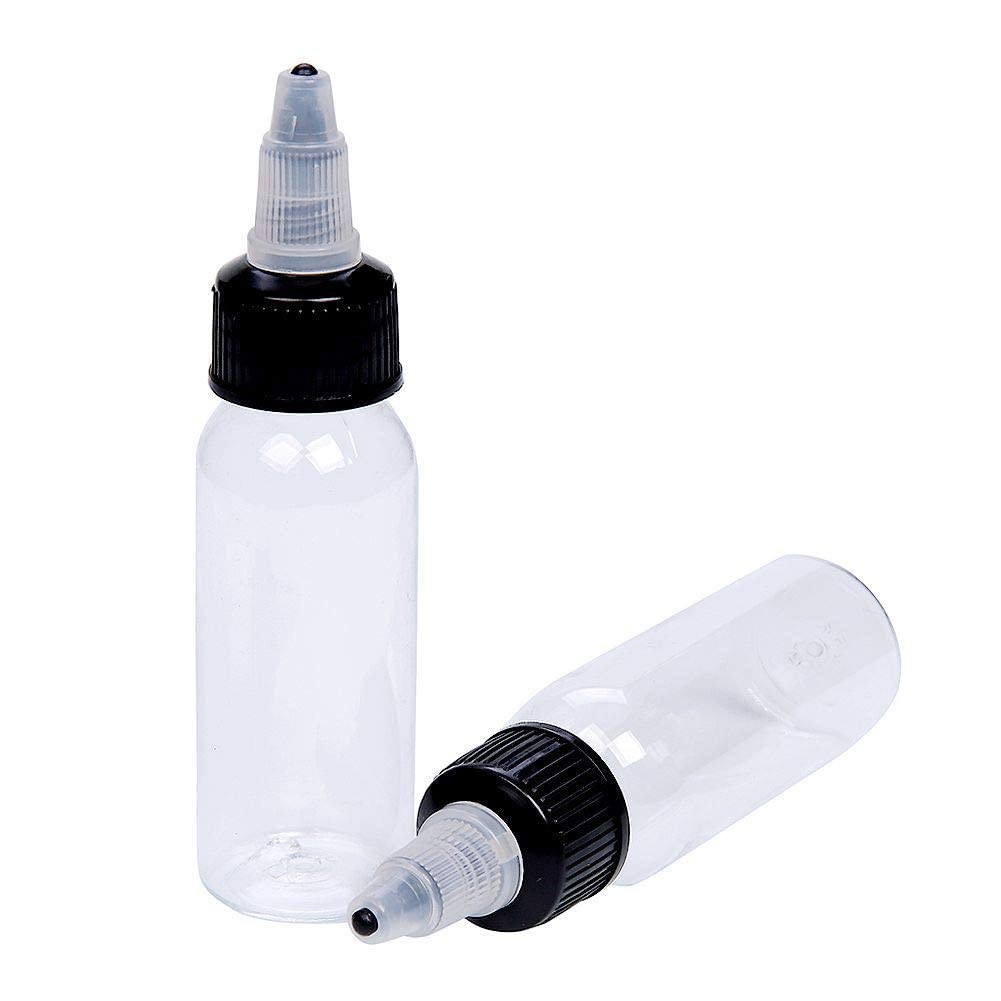 8Pcs 2 oz Squeeze Bottles Dispensing Plastic with 8pcs 2oz, clear
