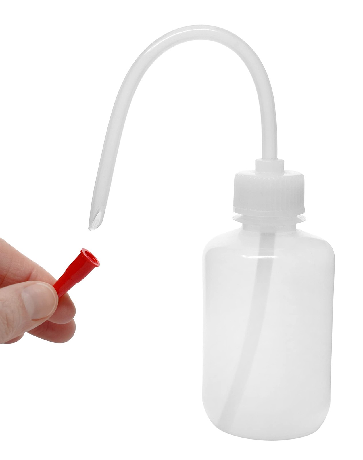 Wash Bottle, 250ml – Polyethylene – Translucent, Unbreakable – Screw Cap with…
