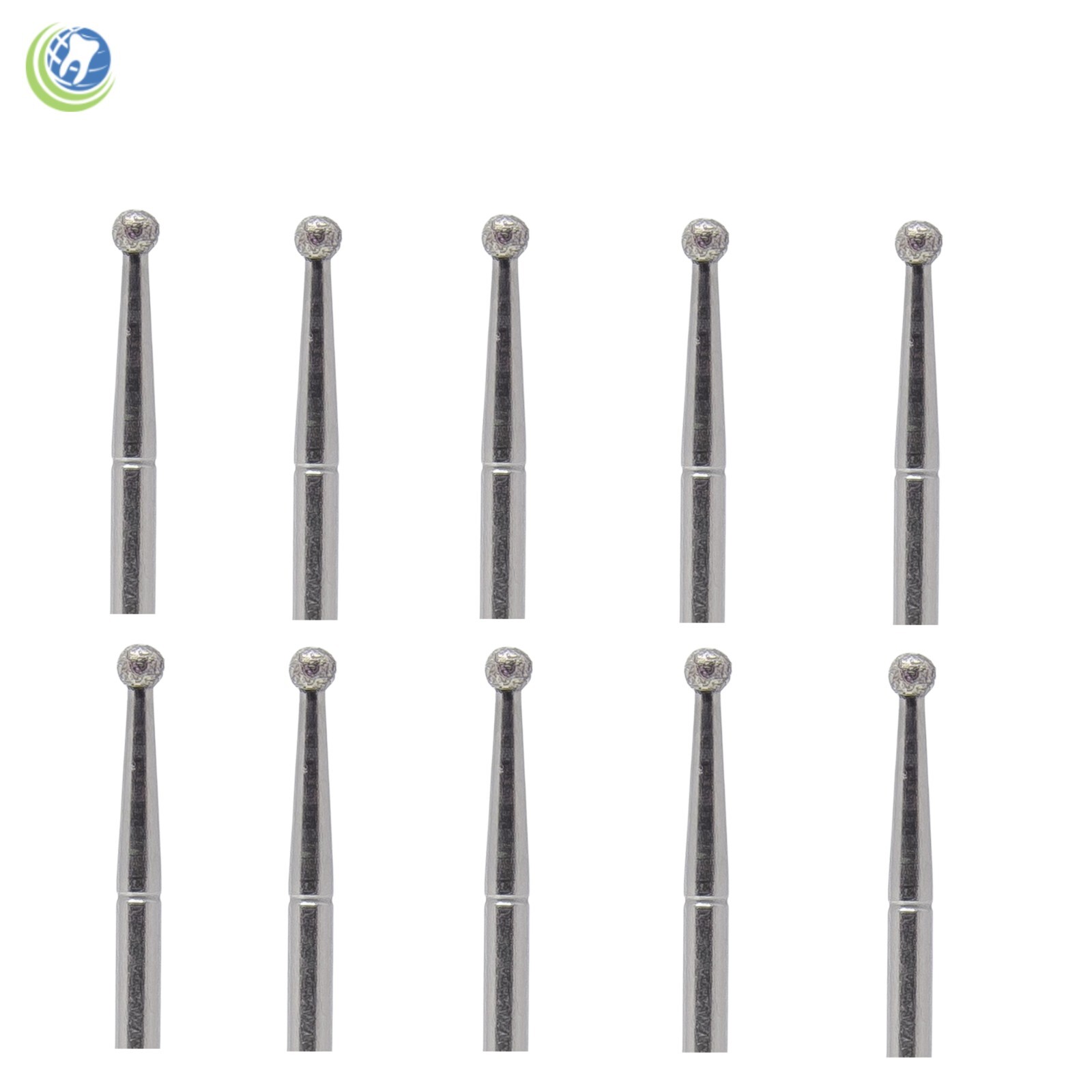 Dental Diamond Burs FG for High Speed HP Round # 1015 Standard Grit – Box of 10
