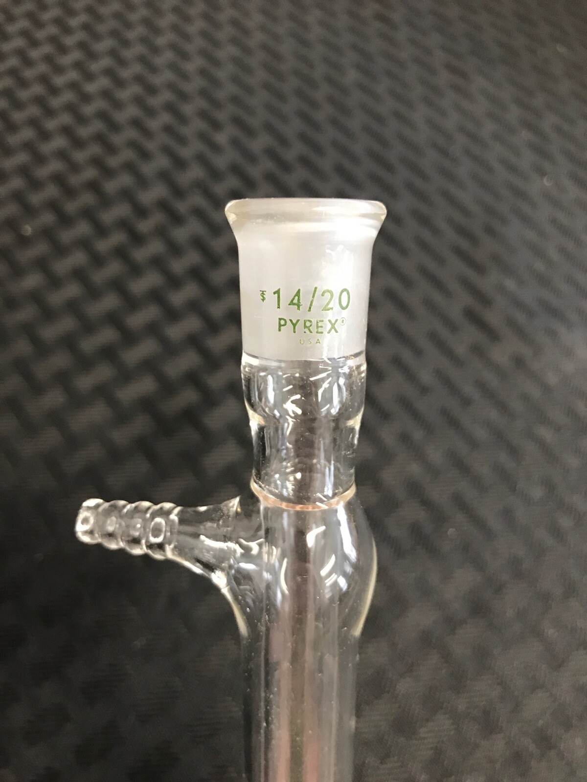 CORNING PYREX Glass 14/20 West Condenser 107mm Jacket 7-1/2” OAL