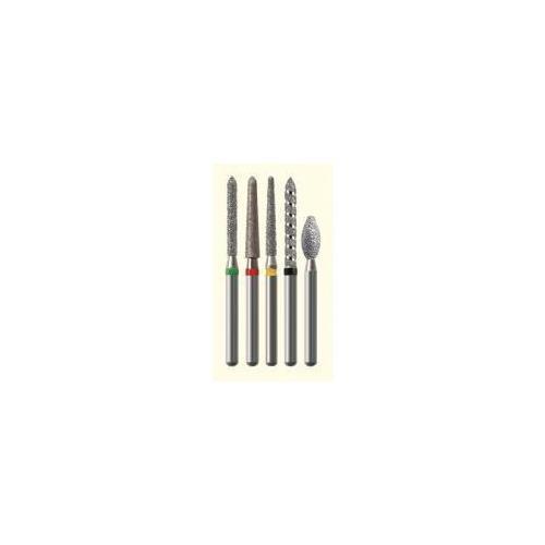 Axis M856L-018 NTI FG 856L-018 Medium Long Round End Taper Diamond Burs 5/Pk