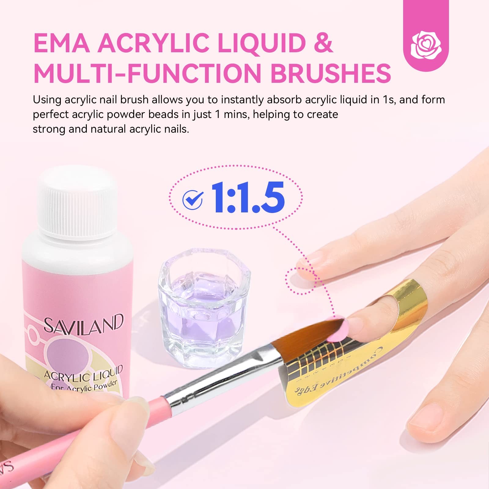 SAVILAND Acrylic Nail Kit for Beginners – Professional Gel Nail Art Set