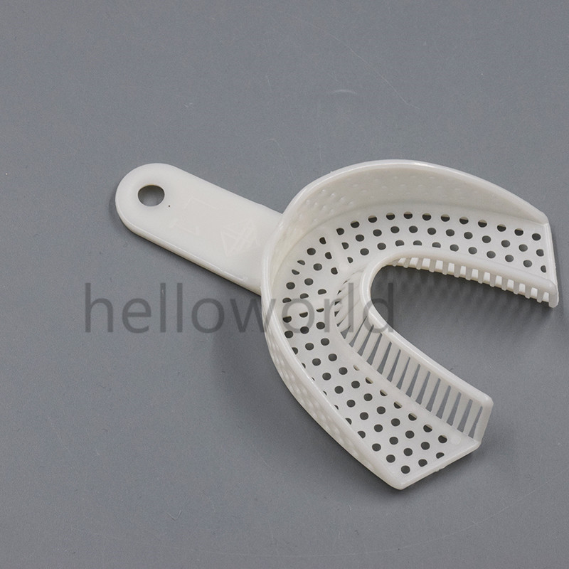 1 Pair Dental Impression Trays Central Denture Disposable Plastic L/M/S Quadrant
